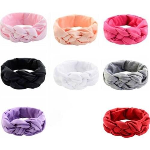 Children Stripe Twist Headband Polyester Headwear Hairband Turban Baby Hair Bands