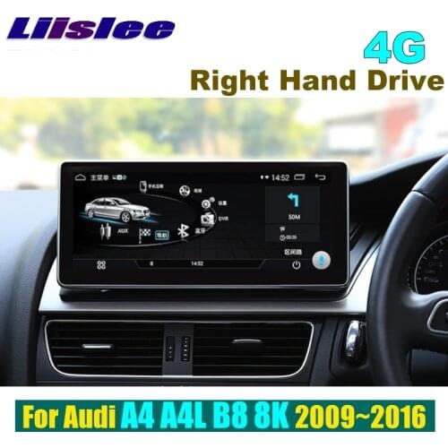 For Audi A4 A4L B8 8K RHD 2009~2016 Right Hand Drive MMI Liislee Car Multimedia Player NAVI CarPlay Adapter Radio GPS Navigation