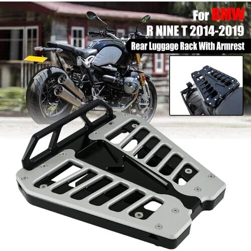 For BMW R NINE T R9T Scrambler Pure Racer Urban 2014-2019 Motorcycle Rear Luggage Rack With Armrest Carrier Support Cargo Shelf