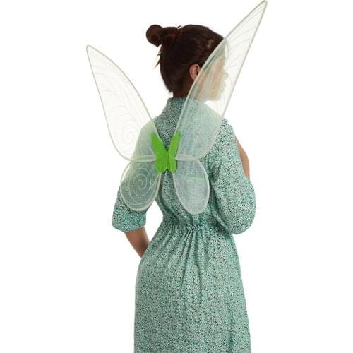 Adult Children Holiday Performance Props Butterfly Wings with Felt Stitching Organza Illusion Fancy Wings Folded Dazzling Wings