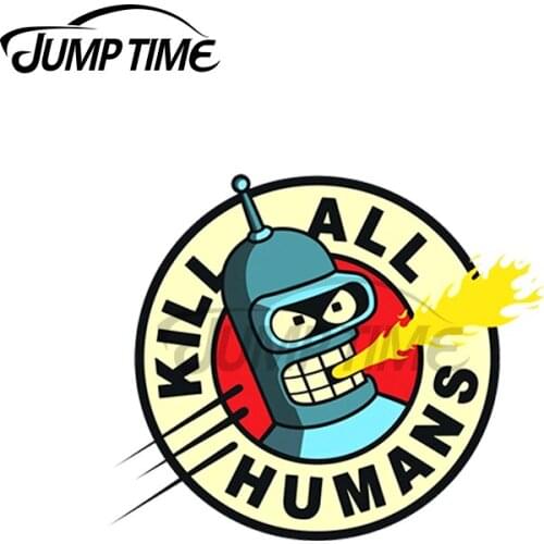 JumpTime 13 x 13cm For Kill Express Creative Car Stickers Windshield Trunk Decal Waterproof Sunscreen Car Door Protector