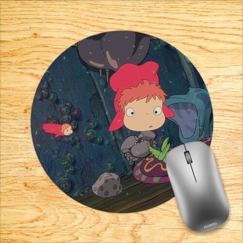 Mousepad Anime Mouse Mats PC Gamer Cabinet Keyboard Ponyo On The Cliff Small Hot Mat Deskpad Pad On The Table Genshin Impact Diy