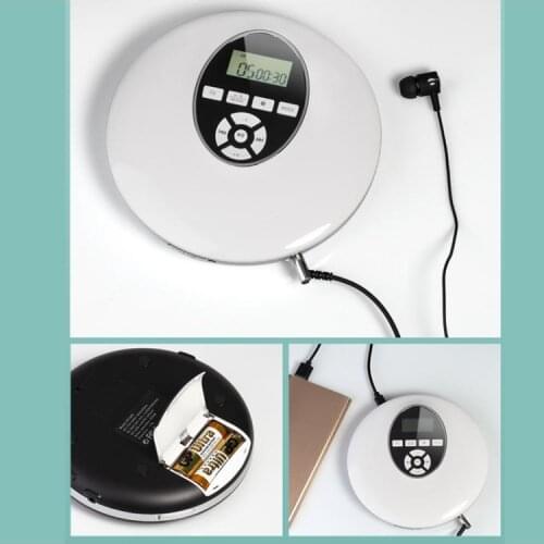 Round Style Portable -CD Player Headphone HiFi Music Reproductor -CD Walkman