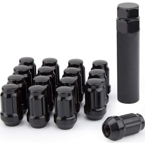 KSP 16PC M10x1.25 Black Spline Drive Conical/Cone Lugnuts for Most Honda Yamaha Kawasaki Suzuki Arctic Cat/Can-Am Tuner Quad