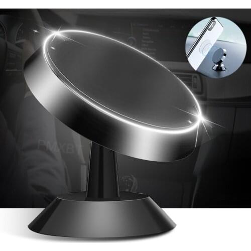 Magnetic Car Phone Holder Universal 360 Degree Rotating Aluminum Alloy Car Bracket Mobile Phone Stand For IPhone Xiaomi Samsung
