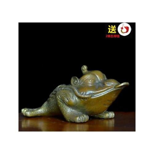 Copper ornaments lucky three foot toad toad king size room office business gifts retro copper toad