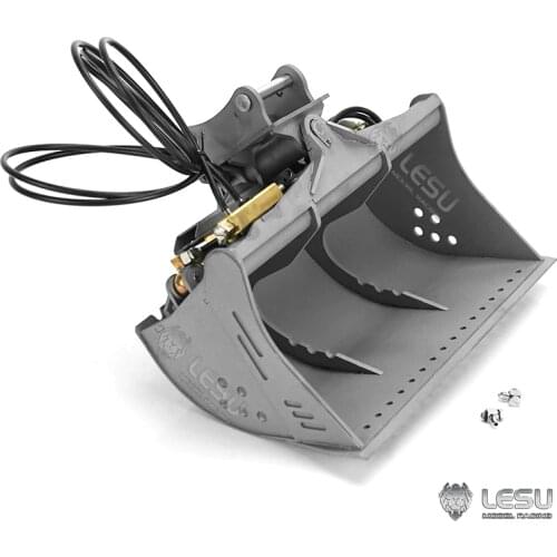 Metal Hydraulic Tiltable Bucket Shovel for 1/14 LESU Komatsu RC AC360 Excavator DIY Model