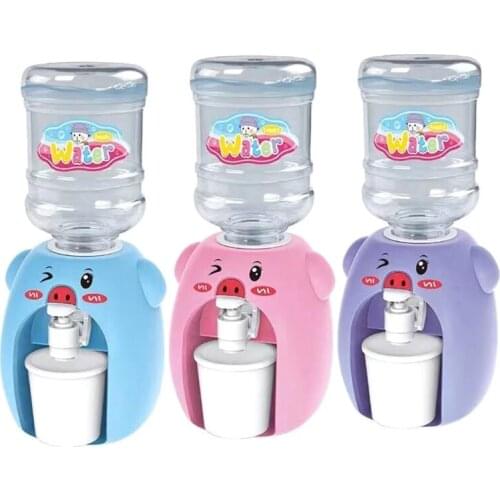 3 Colors Cute Mini Drink Water Dispenser Toy Kitchen Play House Toys for Children Pretend Play Game Simulation Water Dispenser