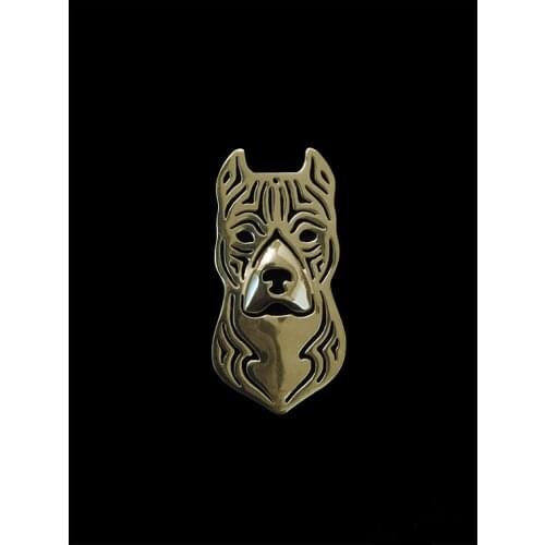 Trendy personalized American Staffordshire Terrier brooch plated silver fashion jewelry