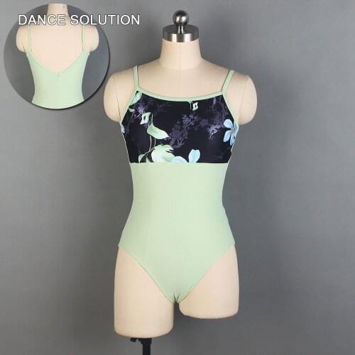 2020 New Ballet Leotard Dancewear Printing Bodice Sleeveless Clothes Woman Practice Wear Ballerina Performance Costume 02D0126