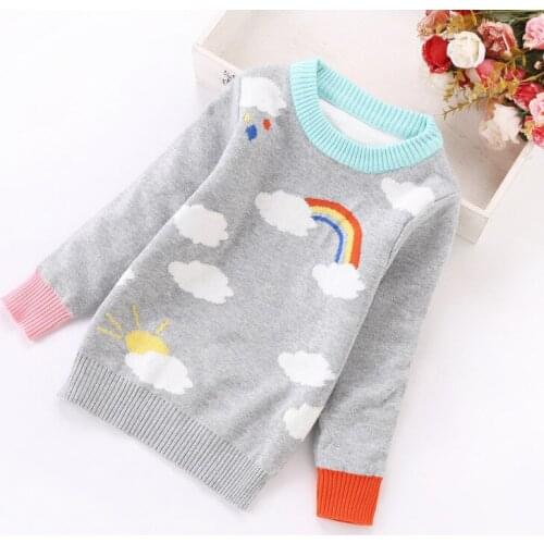2020 New Fashion Girls Sweaters 2-8 Years Children Clothing CC1823 Girl Clothing