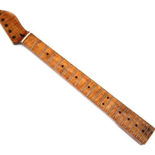 One pc flame maple electric guitar neck in Nitro paintting