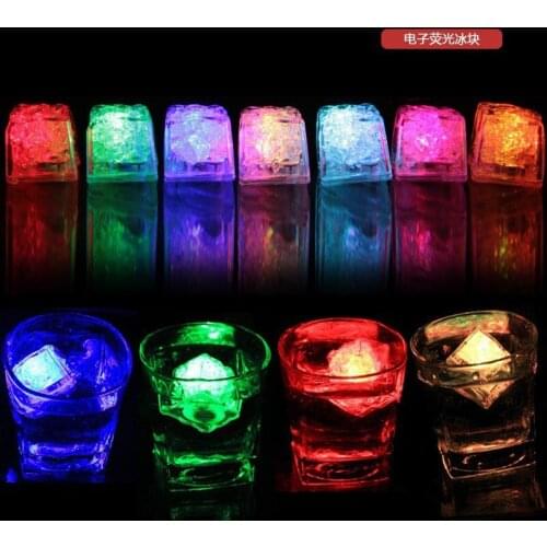 Wholesale 960pcs / lot switch party supplies Control 7 colors of bright LED light ice cubes party Eve luminous ices