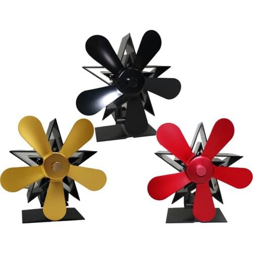 Portable Fireplace Fan 5-Blade Heat Powered Heat Distribution Fans