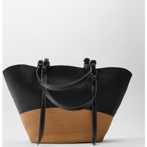 Casual Large Capacity Straw Women Shoulder Bags Designer Wicker Woven Handbags Handmade Summer Beach Rattan Bag Big Tote Purses