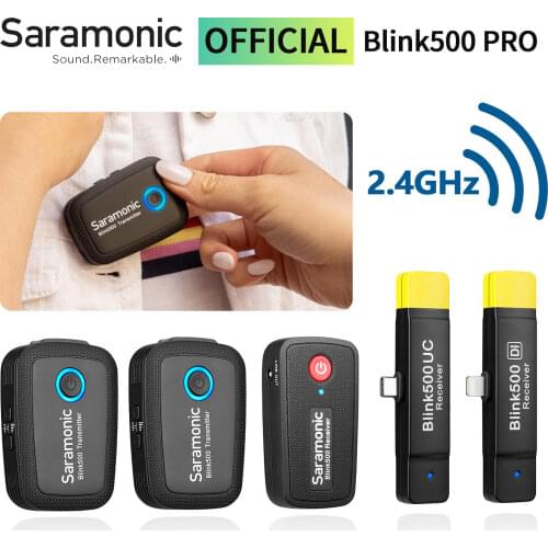 Saramonic Blink500 B1-B6 Wireless Studio Condenser Microphone Lavalier Lapel Microphone for Android iPhone DSLR Cameras