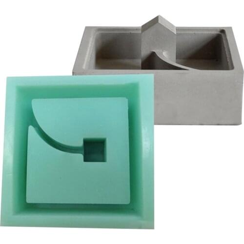 Industrial grade silicone Concrete Moss Mini Small House Muti-meat Flower Planter Mould Desktop Decoration Cement Silicone Molds
