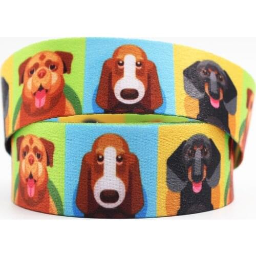 Cute Dog Print Lanyard Ribbon Badge Id Lanyard/mobile Phone Strap/key Chain with Keychain Neck 10mm/16mm/20mm/25mm/35mm