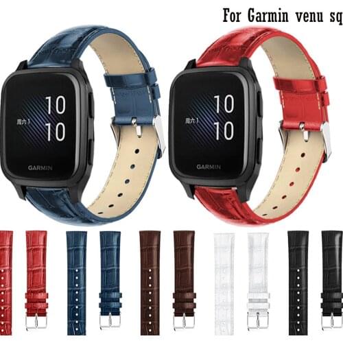 20MM Leather Straps For Garmin Venu SQ/SQ Music Smart Watch Band Replace Wristbands For Garmin Move 3/Luxe/Style Bracelet Correa
