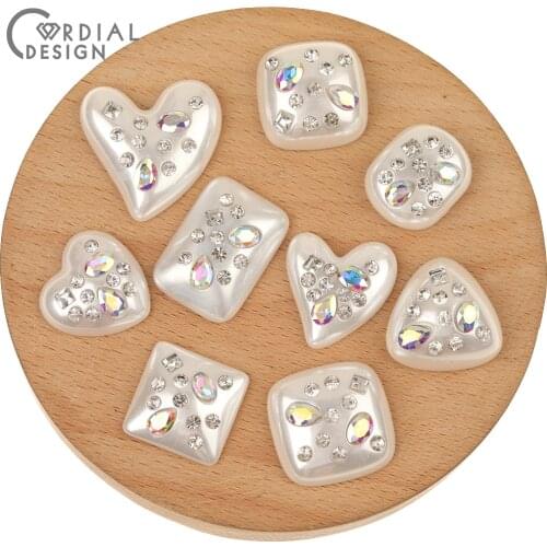 Cordial Design 4Pcs Jewelry Accessories/Choose/Hand Made/Acrylic Bead/Imitation Pearl Patch/Jewelry Findings & Components