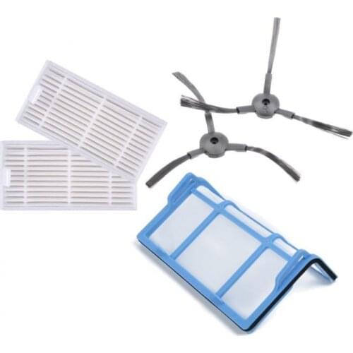 Hepa Filter Strainer Mesh Side Brush Replacement Parts for Ecovacs Deebot CR120 Panda X500 X600 (Pet Serise) Robot Vacuums