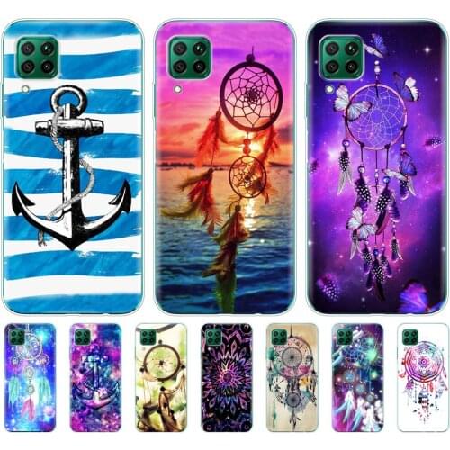 Silicon phone cover case for huawei p40 lite E p40 pro cover for huawei Y7P Y6S Y9S NOVA 5T little dream catcher