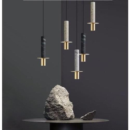 Nordic Minimalist ins water stone cylindrical spotlight pendant lights aisle bedside bar hot pot shop pendant lamp ZM101401
