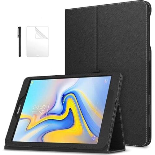 Slim Folio Stand PU Leather For Samsung Galaxy Tab A 10.5 T590 T595 T597 Case 2018 Smart Cover for Tab A 10.5 inch case +FilmPen