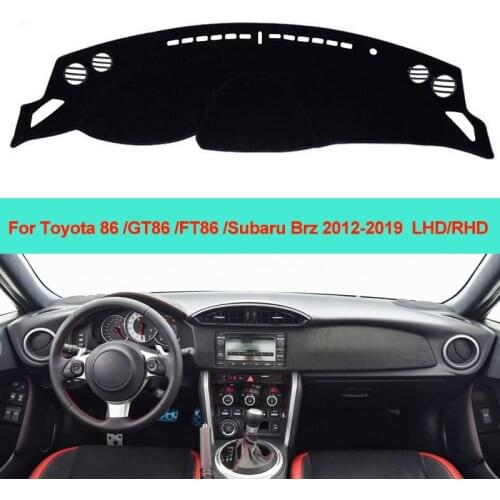 Car Inner Dashboard Cover Dash mat Carpet Cushion For Toyota 86 GT86 FT86 Subaru Brz 2012 2013 2014 2015 2016 2017 2018 2019