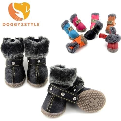 Waterproof Pet Shoes Winter Dog Cat Snow Boots Warm Puppy Booties For Chihuahua Yorkie Soft Pets Supplies DOGGYZSTYLE