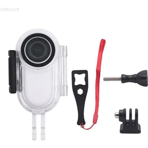 30m Waterproof Case Sports Camera Underwater Housing Case Diving Protective Shell Compatible with Insta 360 Go 2
