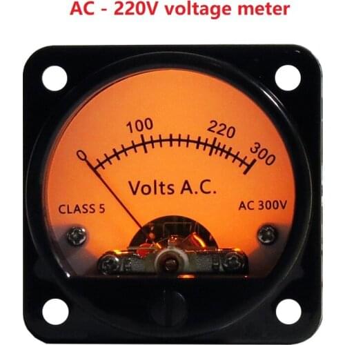 Bile Machine AC Voltage Meter With LED Backlight Fever Audio Power Filter 220V Voltmeter AC / DC 6-12V 15mA Backlight Voltage