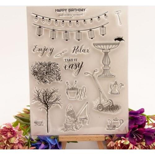 1pc Fishing Transparent Stamp Transparent Silicone Stamp Cutting Diy Scrapbooking Rubber Coloring Embossed Diary Decor Reusable