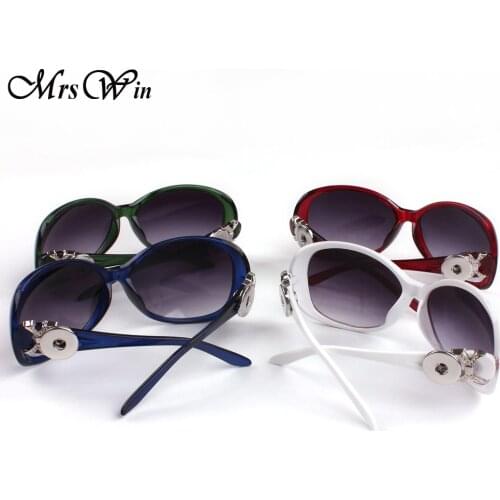 10pcs/lot Wholsale Snap Buttons Sunglasses Orologio Uomo Sunglasses Women Fashion Retro 18mm Snap Glasses Goggles Button