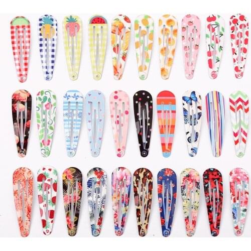 15/30pcs Cartoon Fruit Print BB Clip Baby Children Hair Clips Bobby Pins Women Girls Hairpin Hairgrip Headwear Hair Accessories