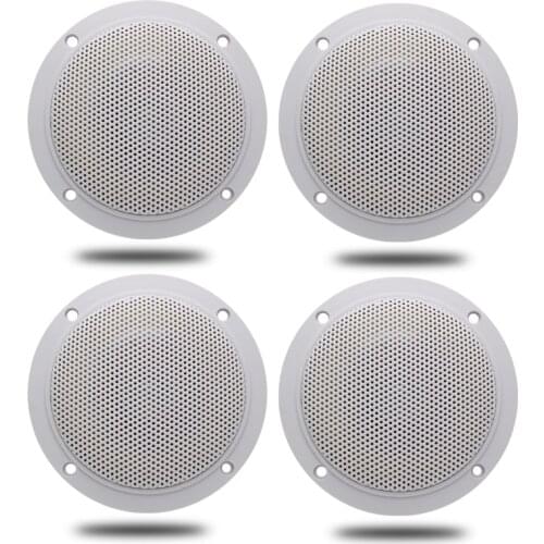 4 inch 2 Way White Marine Waterproof Outdoor Speakers Motorcycle Boat Car ATV UTV RV Sauna Room SPA UV-Proof Music Speaker