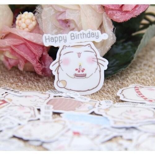 40 pcs with my cute kitten expression home-made laptop stickers decal refrigerator skateboard graffiti toys