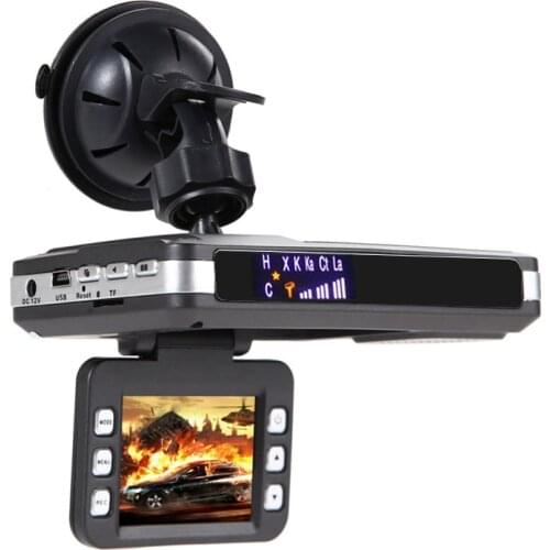 Best 2.0" LED 2 In1 Car dvr Anti laser Radar Detector VGR dvr dash video camera FHD 720P View Angle full band radar detector
