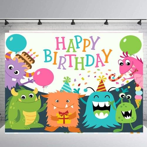 BEIPOTO Cartoon animals photography backdrops baby child birthday party banner photo booth background candy table props B-428