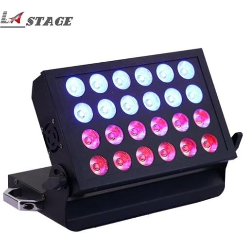 Free Shipping Ultra Bright 24x10w RGBW 4in1 LED Wash Washer Beam DMX512 Indoor Flood Light 35 Degree Professional Stage Light