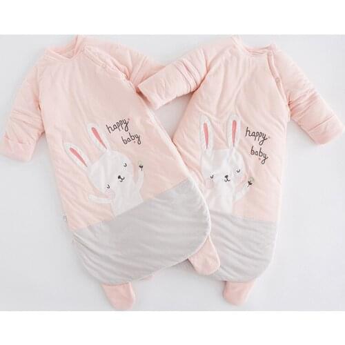 Baby Sleeping Bag Autumn Winter Thickening Girl Romper Pajamas Childrens Anti-Kick Quilt Pijama Conejo Menina Pijamas Niamales
