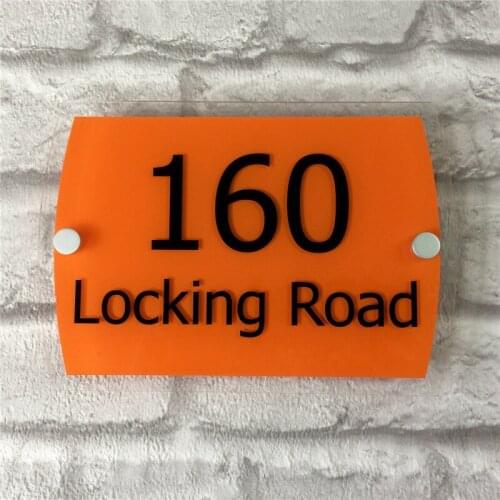 DIY House Number Personalised acrylic House number HOUSE SIGN | with street name & door number