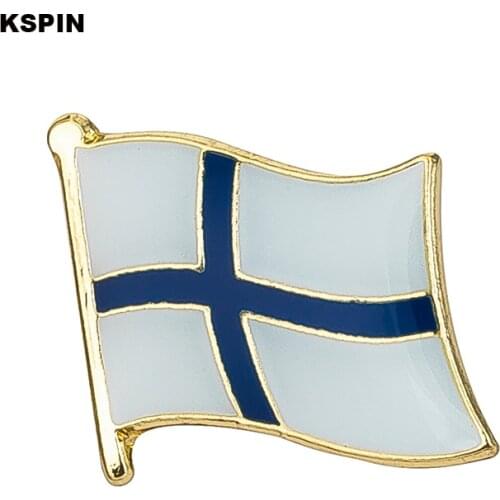 Finland flag pin lapel pin badge 10pcs a lot Brooch Icons KS-0061