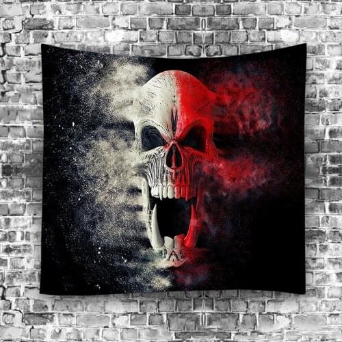 Halloween Tapestry With Skull Print Background Hanging On The Bedroom Wall Home Decor Tapestry 95x73/130x150/150x150/150x200CM