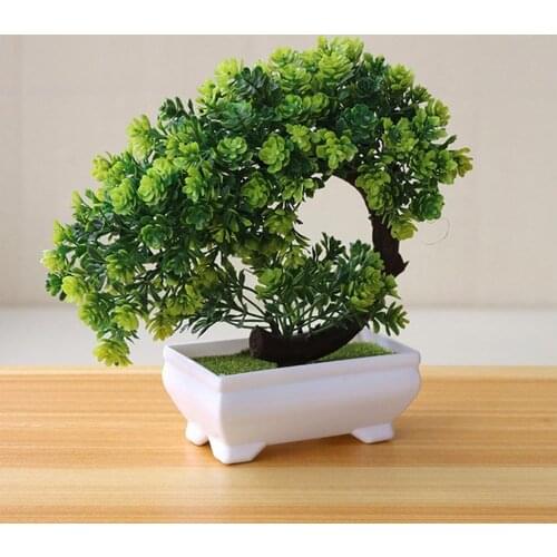 Artificial Plant Artificial Flower Home Decor Bonsai Tree Pot Plant Fake Flower Potted Ornament For Home Room Garden Decoration
