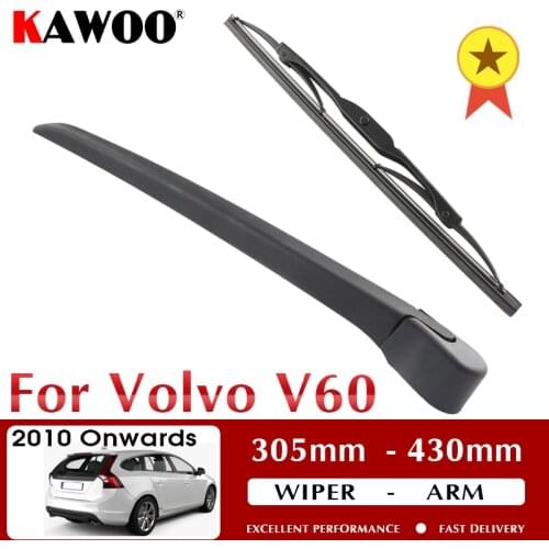 KAWOO Car Rear Wiper Blade Blades Back Window Wipers Arm For VOLVO V60 Hatchback ( 2010 Onwards ) 305mm Auto Windscreen Blade