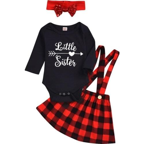Newborn Baby Girls Clothing Set Spring Autumn Infant Toddler Girl Long Sleeved Romper+ Skirt+Hair Accessories 3pcs Set 0-24M