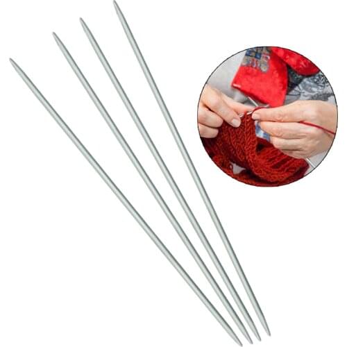 MIUSIE 4Pcs 9 size Aluminum Double tip Sweater Needle Knitting Crochet Hooks Double Pointed Carbonized Weave Craft