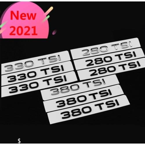 2021 New Emblem Badge 230TSI 280TSI 330TSI 380TSI 4MOTION for VW Car Trunk Sticker Discharging Capacity Logo Glossy Matte Black