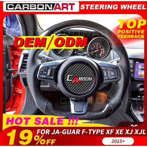 Original Universal Replacement Accessories carbon fiber steering wheel Customized For Ja-guar XF XE X-type With Carbon Fiber